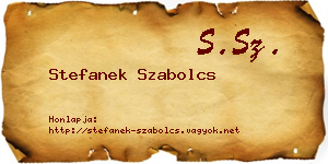 Stefanek Szabolcs névjegykártya